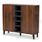Baxton Studio Idina Walnut Brown and Grey Finished Wood 2-Door Shoe Cabinet 173-10907 - alternate 2